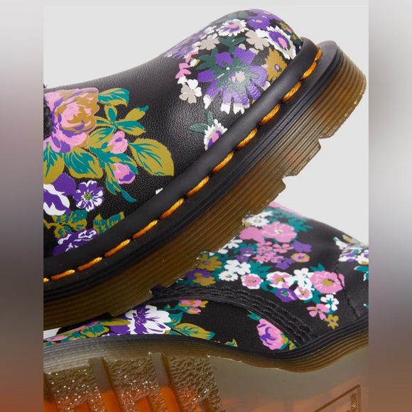 DR MARTENS 1460 PASCAL WOMEN'S VINTAGE FLORAL LEATHER LACE UP BOOTS - Picture 3 of 8